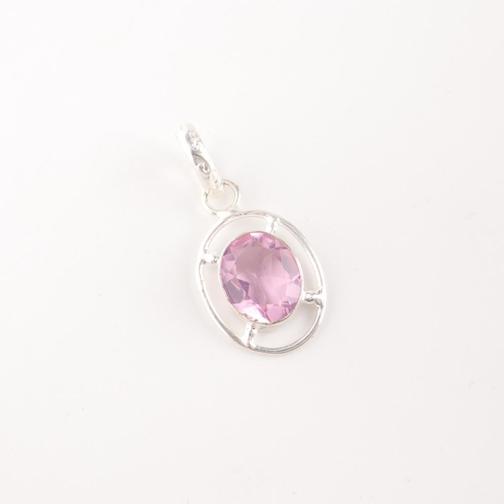 Morganite Gemstone 925 Sterling Silver Jewelry Handmade Pendant Gift For Mother PP-6-10