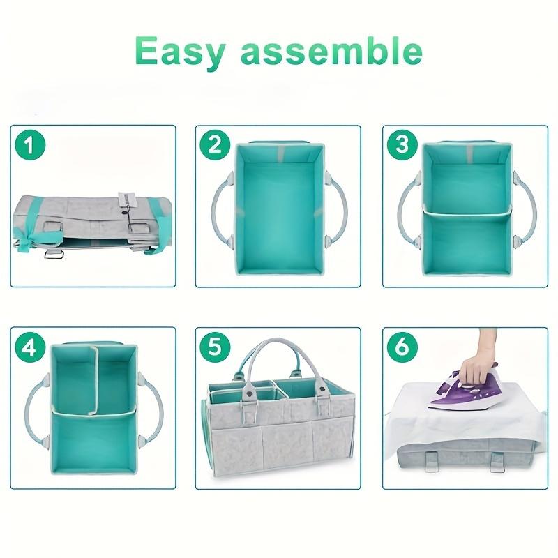 Сумка для детских подгузников, большая вместимость, детская корзина, переносная сумка для мамы, для пеленального столика и машины, подарок на рождение ребенка для мальчика и девочки