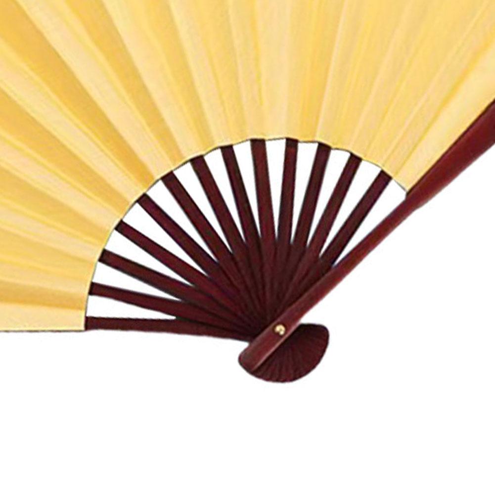 - 10-дюймовый складной веер из шелковой ткани «сделай сам», веер для рисования, свадебное украшение для дома (Йелло