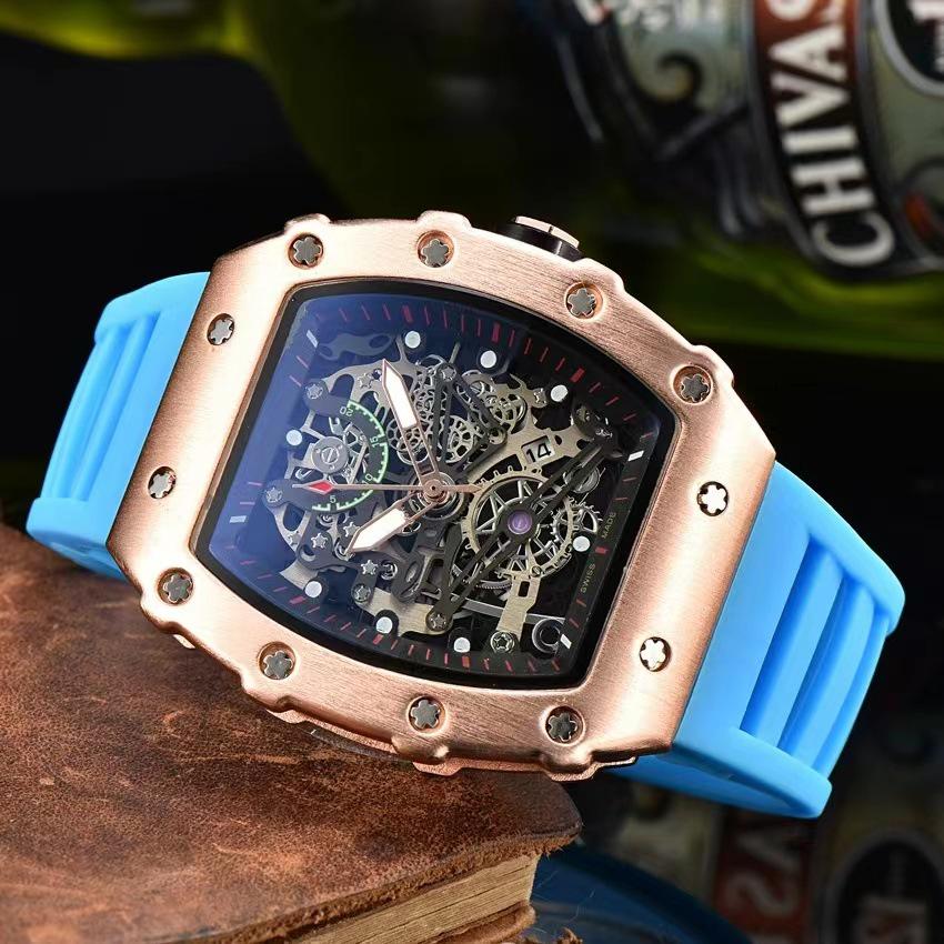 Самые продаваемые новые мужские часы Richard Skeleton Barrel Sport