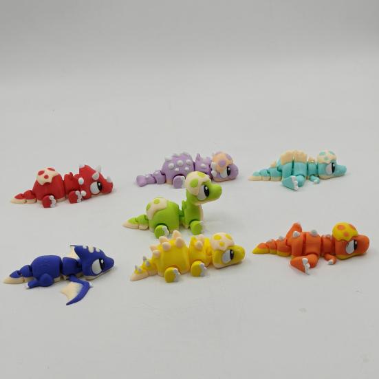 Yousheng 3D Printed Dinosaur Figurine Movable Joints Dino Fidget Toy Articulated Dinosaur Model Home Office Desktop Decoration Ornament