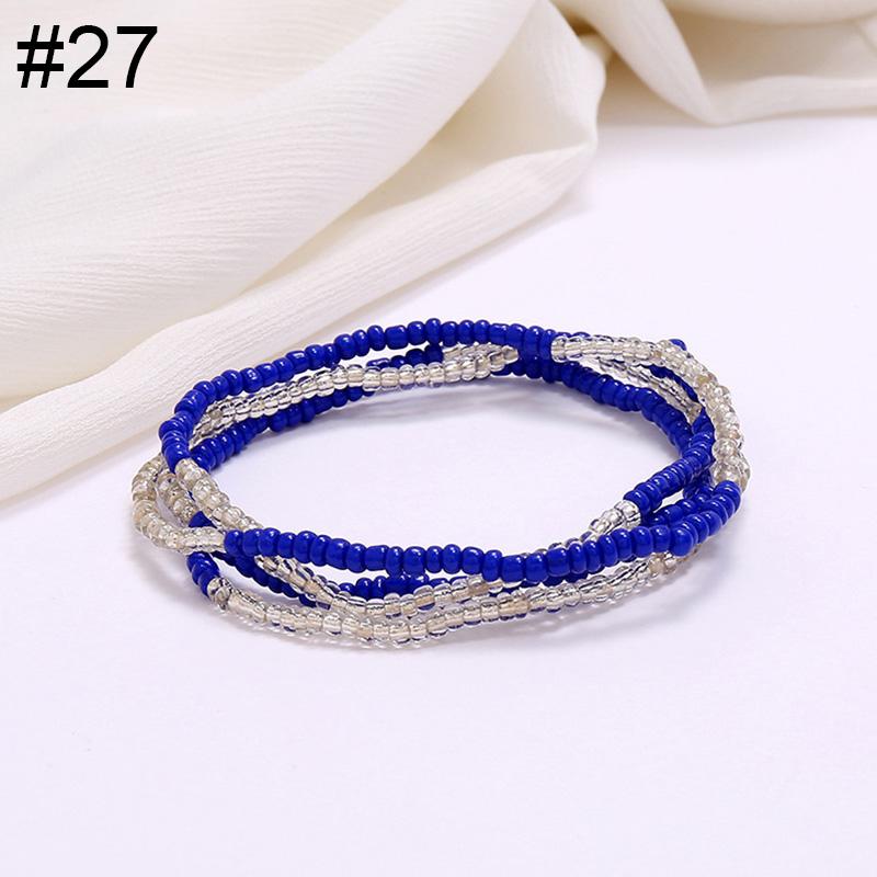 Women Fashion Waist Chain Rice Bead Waist Chain Beach Chain Body Jewelry Belly Chain