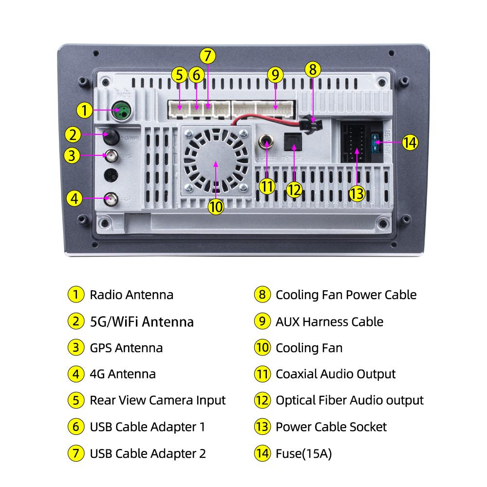 Android 13 Car Multimedia Player 2 Din Radio for Toyota Camry 2007 2008 2009-2011 with Navigation Carplay navStereo Head Unit