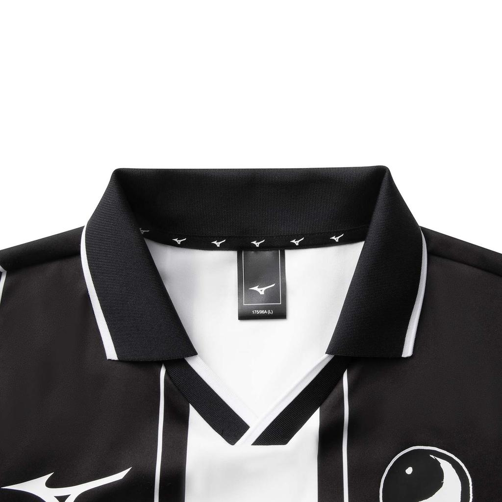 Mizuno X Oarism Коллаборация Свободный крой Ретро Футболка Капитан Кук Унисекс Футболки Обсидиан-Черный K2CC53Y1