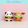Dog Hamburger Panda Plush Keychain Animal Toy Pendant Cartoon Decoration Gift