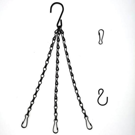 4 шт./компл. вешалка для цветочной корзины, двойной крючок, железный цветочный горшок, сменная цепная вешалка, садовые принадлежности