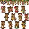 2D Flat Christmas Tree Decor Wooden Home Decor Cute Style Christmas Hanging  Christmas Gift Giving