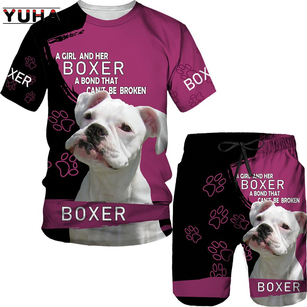 YUHA, собака ротвейлер 3D принт футболка/футболка шорты комплект мужской летняя спортивная одежда повседневный мужской спортивный костюм модная мужская одежда S