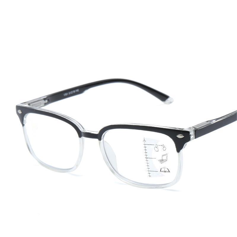 1701 Full Frame Progressive Intelligent Presbyopic with Multifocal Lens Blue Light Anti Blue Far and Near Reading Glasses