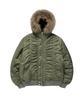 Thevinylhouse Fur Hooded Ma-1 Jacket Khaki