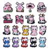 18Pcs Cute Cow Series Cartoon PVC Shoe Charms Decoration for Shoe Accessories