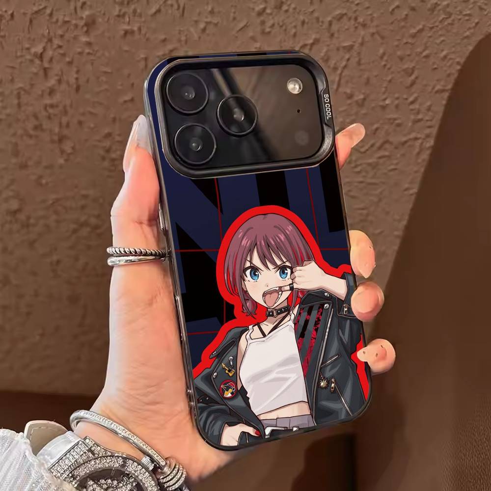 Чехол для телефона Anime G-Girl BandS C-Cry для iPhone 17,16,15,14,13,12,11, Pro Max, Plus Конфетный серебристый чехол
