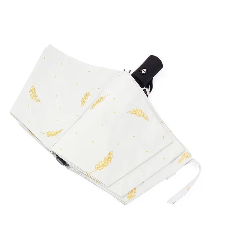 Полностью автоматический зонт, защита от солнца, защита от ультрафиолета, дождь или солнце, тройной виниловый зонт, дождь или солнце