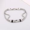 Double -Buckled Jewelry Buckle Couple Titanium Steel Element Bracelet