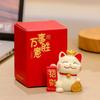 Cartoon Maneki Neko Miniature Figure Resin New Years Decor Lucky Cat Figurines  Desktop Ornament