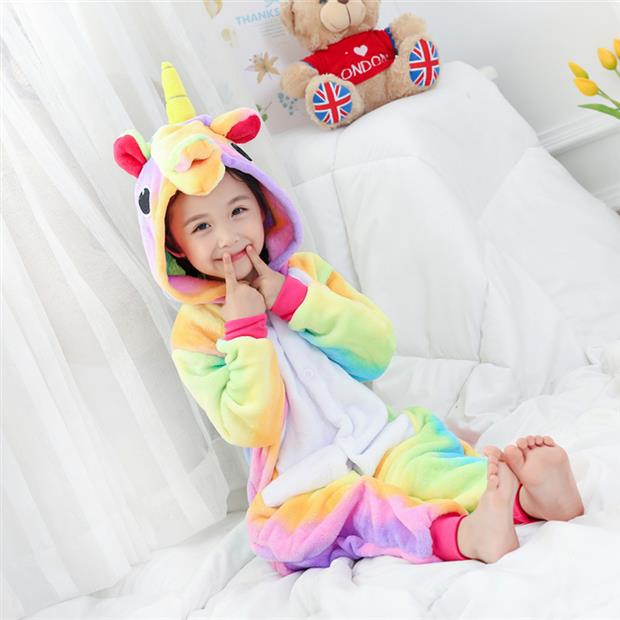 Детский пижамный комплект с единорогом и изображением животных, пижамный костюм с радужным единорогом для девочек, одежда для сна для ребенка, комбинезон