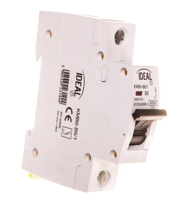 Overcurrent circuit breaker 1P B 6A 6kA KMB6-B6/1 VDE 23144