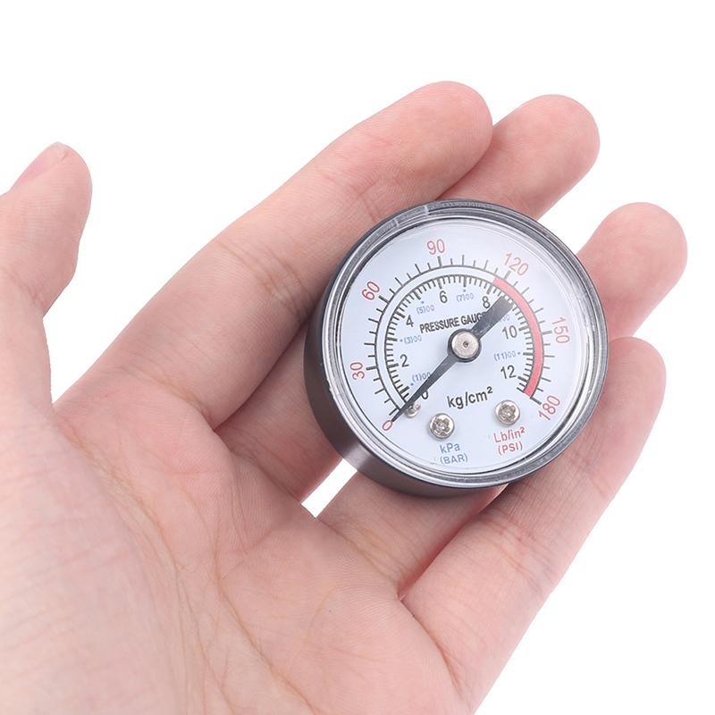 Iron Shell Bar Air Pressure Gauge Double Scale For Air Compressor 1/8, 1/4 Bsp