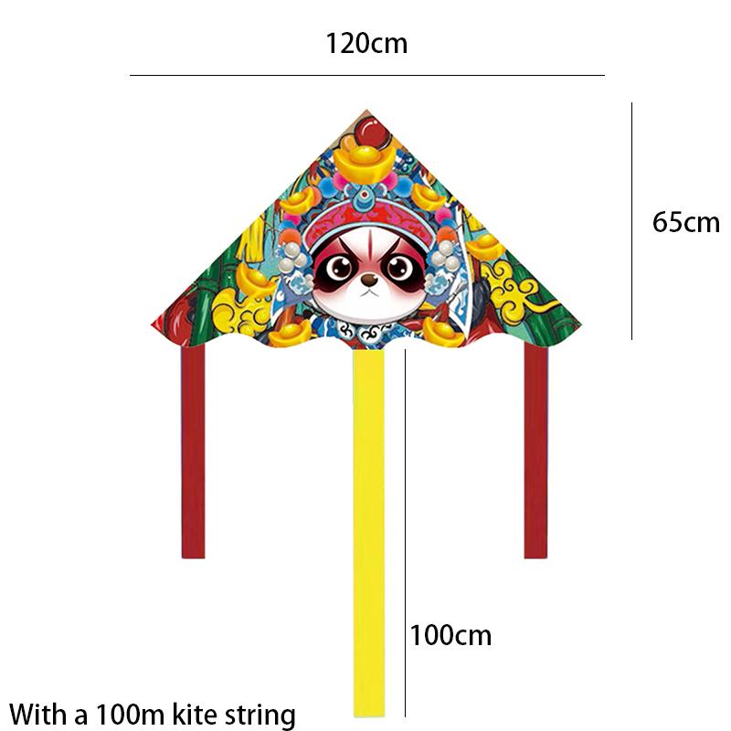 Cartoon Panda Childrens Kite Cute Triangle Toy Easy To Fly In The Breeze