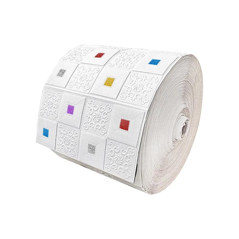 3/5/10 м 3D Самоклеящиеся обои Непрерывные Водонепроницаемые Наклейки на кирпичную стену Гостиная Спальня Детская комната Домашнее украшение