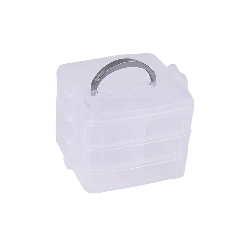 3-слойная прозрачная пластиковая коробка для хранения ювелирных изделий, большая вместимость, отделочная коробка, коробка для ожерелий, колец, серег-пуссетов, коробка для украшений