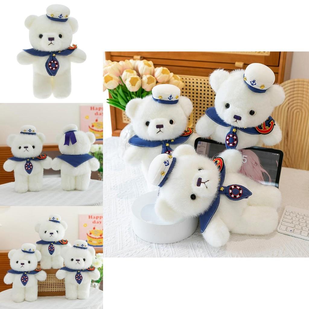 Cute Cartoon Sailor Suit Teddy Bear Plush Doll Children Companion Toy For Play And Comfort