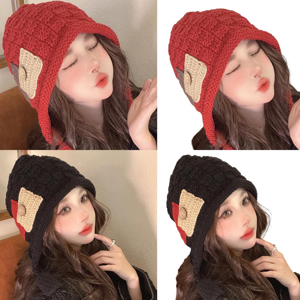 Женская зимняя перуанская шапка-бини с закрывающими уши, с ушными клапанами, на шерпе, для лыж, снега, вязаная, милая, с кисточками