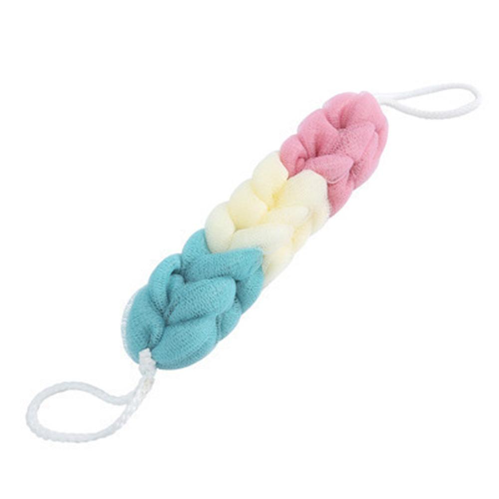 Colour Block Foaming Net Mesh Bath Towel Simple Bath Sponge  Shower Use