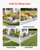 VEVOR Corten Steel Landscape Edging, 10-Pack 100 x 23 cm Metal Edging for Landscaping with 11 Connecting Plates, Easy-to-Install