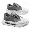 Fashion Men Shoes Chunky Sneakers Designer Soft Sole Sport Shoes Fashion Casual Microfiber Leather Height Increased Platform Sneakers