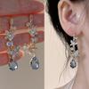 Fashion Trend Unique Design Elegant Exquisite Light Luxury Zircon Butterfly Water Drop Tassel Earrings Female Jewelry Party Gift