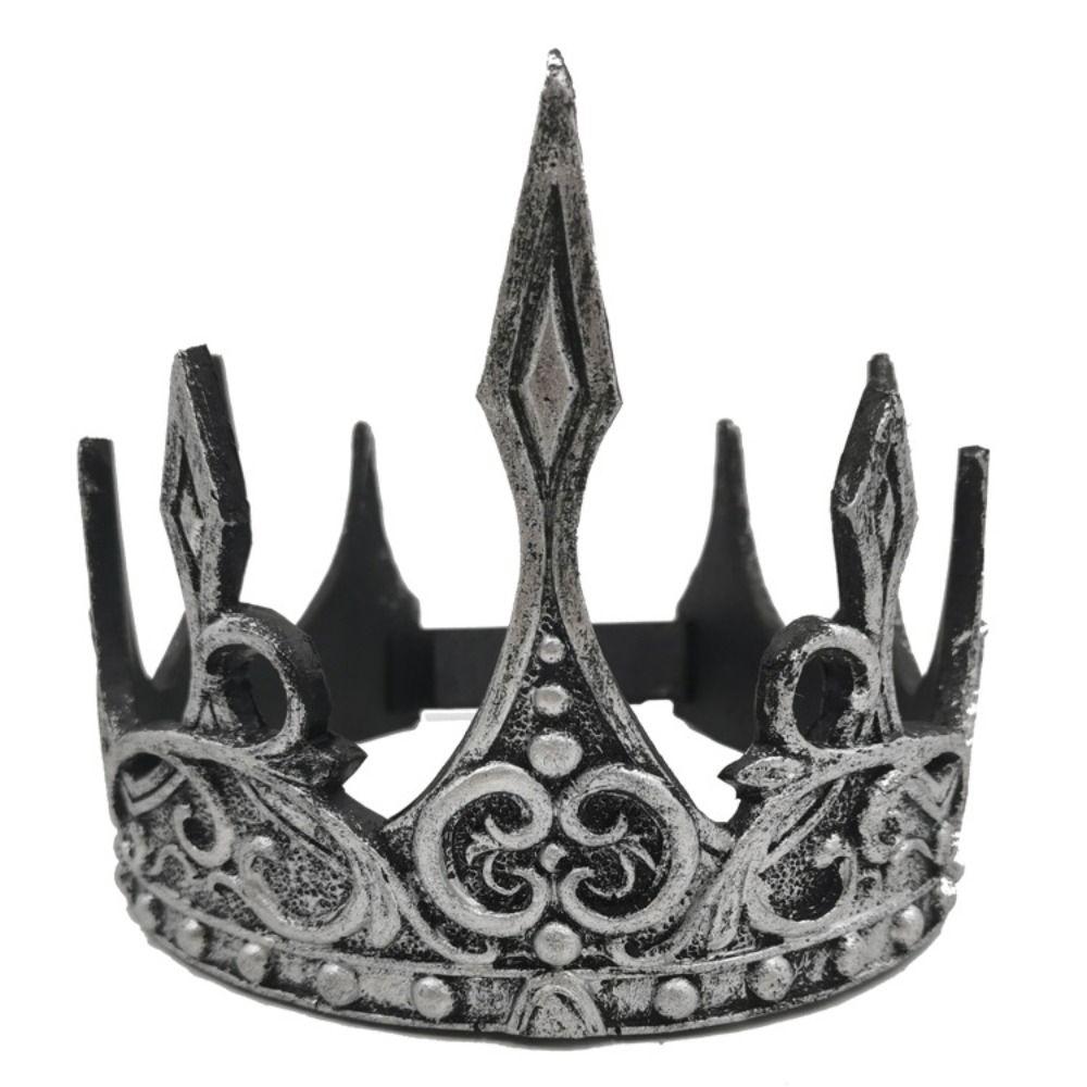 Корейский стиль Корона короля Бар-мицва Круглые тиары Ретро ПУ Короны принца Подарок для девочек