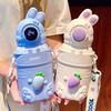 500 мл термальная бутылка для воды из нержавеющей стали для детей, детская термос с героями мультфильмов, кружка с соломой, герметичная изолированная чашка, посуда для напитков