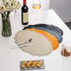 Heat-Resistant PVC Placemats Reusable Non-Slip Table Mats Waterproof Elliptical Shape Dining Place Mat for Kitchen Coffee Table