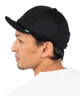 Nakota BOLD ROUND CAP Бейсболка Короткая Однотонная Простая Повседневная и Свободного размера Черная Кепка, Козырек, Деним, Стиль, Мужская Женская, Весна, Лето, Осень, Зима,