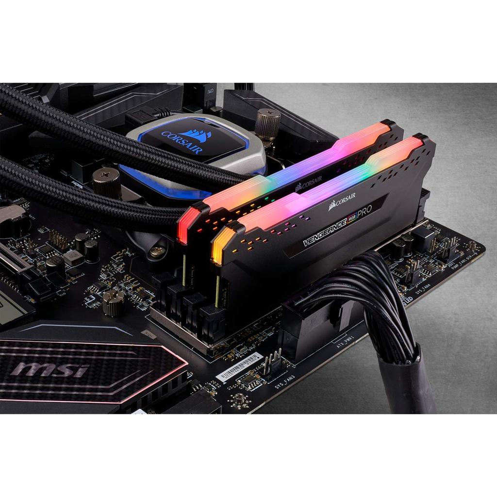 Corsair Память DDR4-3200 МГц для настольных ПК VENGEANCE RGB PRO Series 64 ГБ [32 ГБ x 2] CMW64GX4M2E3200C16