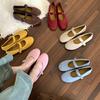 Designer Spring Flats Women's Mary Jane Shoes Comfort Shallow Buckle Shoes Party Wedding Candy Color Female Shoes