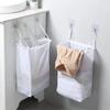 No Punching Wall-Mounted Dirty Laundry Basket Household Laundry Basket Portable Foldable Transparent Clothes Storage Baskets