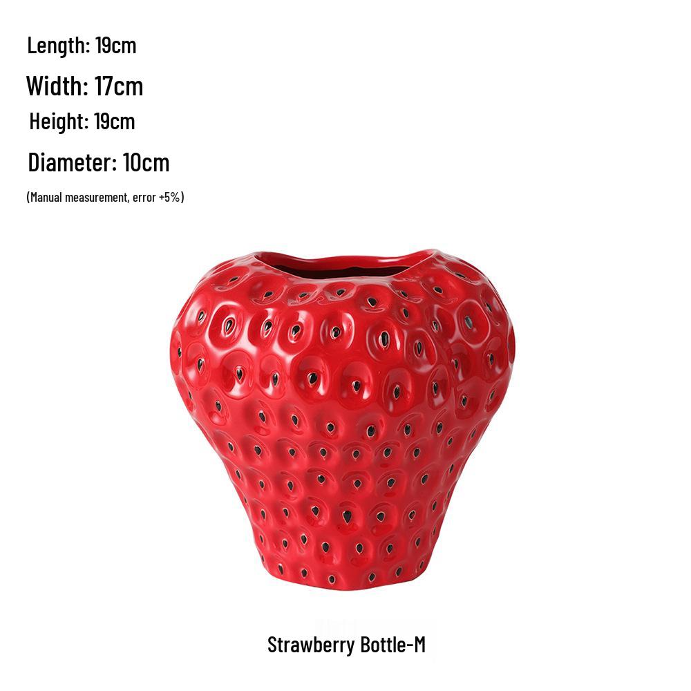 Китайская красная керамическая ваза середины века - Новогоднее специальное украшение для гостиной или свадебные композиции из шелковых цветов