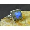 Natural Labradorite 925 Sterling Silver Octagon Handmade Vintage Ring US-8.5 MK-96