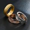 Diamond Pattern Titanium Steel Snake Ring - Trendy Unisex Jewelry