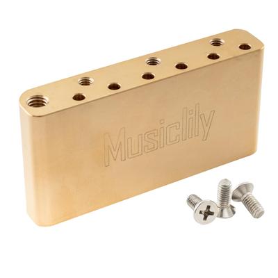 Musiclily Ultra 36 мм латунный короткий блок тремоло для индонезийских электрогитар Squier Affinity и Bullet Series Bridges 10,5 мм
