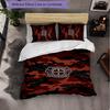 Bayer Leverkusen Football 3 Piece Bedding Set Soft Duvet Cover Set with Pillowcases Printed Bedroom Decor Set for Home