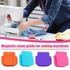 1/2/3 шт. Противоскользящий захват Магнитный шов Швейная направляющая Защита от загибания Запирающаяся Многоугольная направляющая для шва Подгибатель края Направляющая для DIY поделок со шкалой