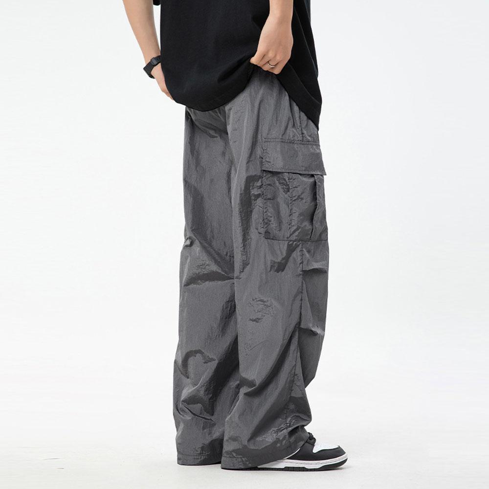 Японские мужские оверсайз Y2K повседневные летние широкие брюки с парашютом, мешковатые брюки-карго, мужские спортивные штаны, спортивная корейская одежда