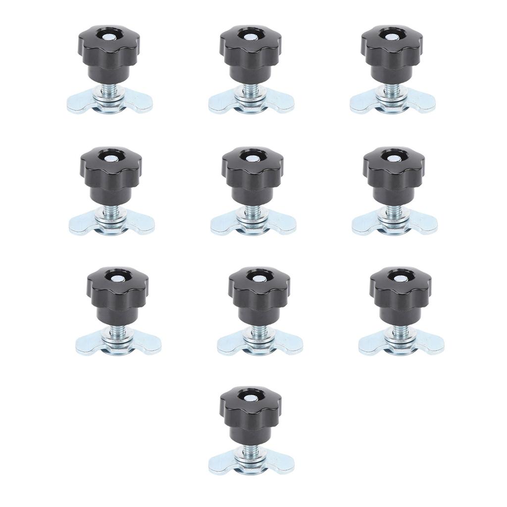 10PCS L Track Threaded Stud Fittings Silver Color M8 Threaded Double Stud Lug for Van Pickup Truck 40mm 1.57in