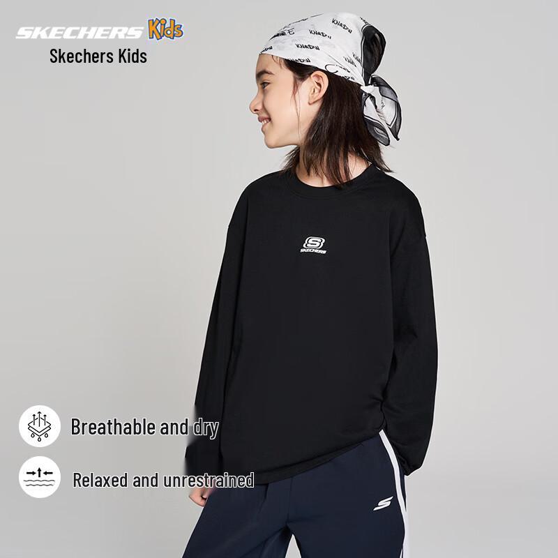 Skechers Kids' Pure Cotton Breathable Long Sleeve T-Shirt