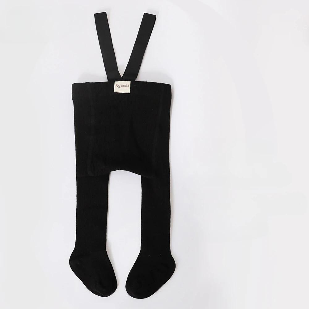 Baby Girl Boy Stocking 0-3Y Infant Toddler Knit Tights Newborn Suspender Tights Pantyhose Solid High Waist Overall Legging