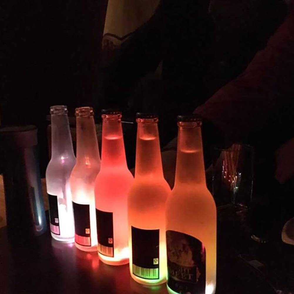 Neliky 20pcs LED Coaster, Light Up Coasters, LED Bottle Light, Bottle Glorifier, LED Stickers Coaster Light Up for Drinks, Flash Light Up Cups