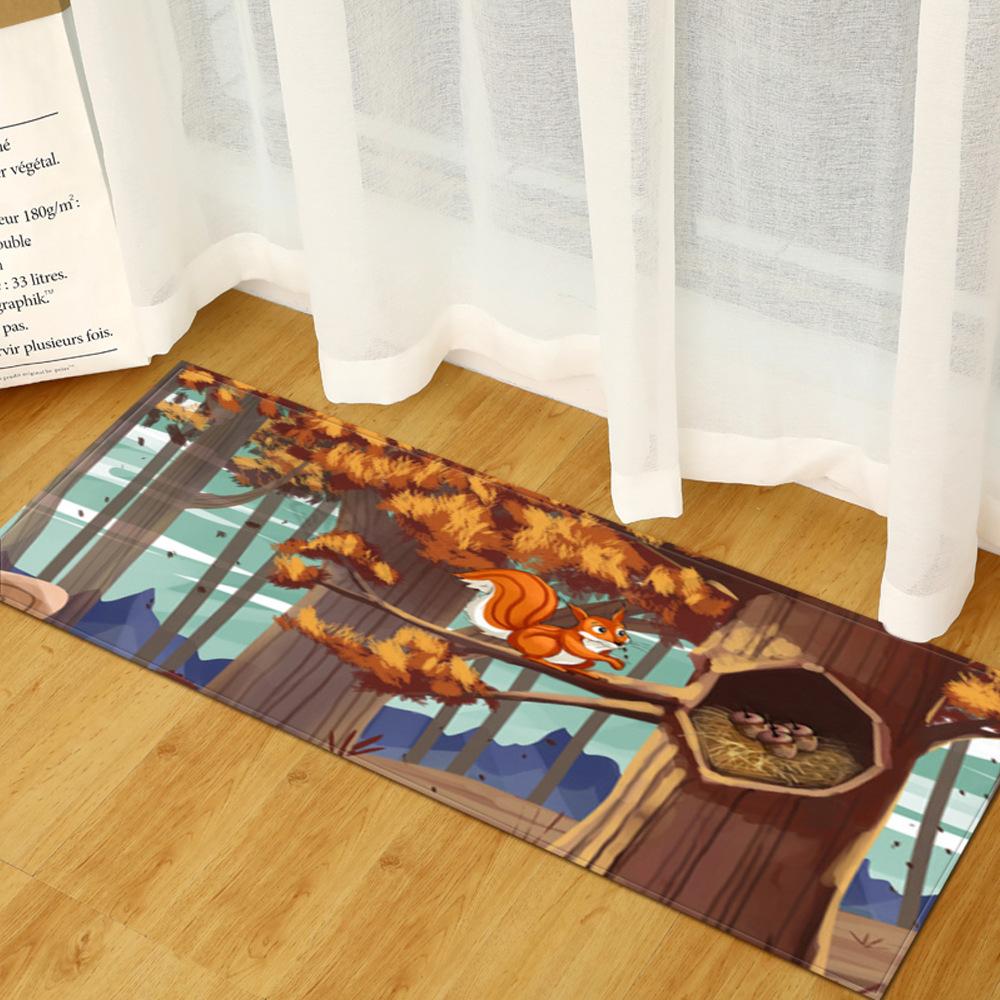 3D Цифровая Печать Коврик для Входной Двери с Рисунком Дерева, Длинный Кухонный Коврик, Впитывающий Нескользящий Коврик для Ванной Комнаты, Ковер для Гостиной